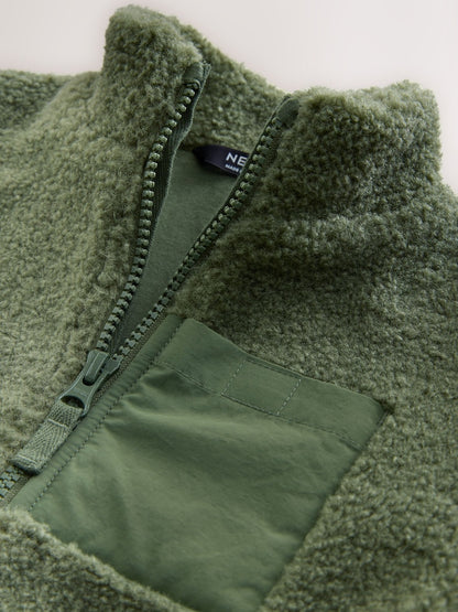 Minerals Plain Funnel Neck Fleece Zip Through Fleece (3mths-7yrs)