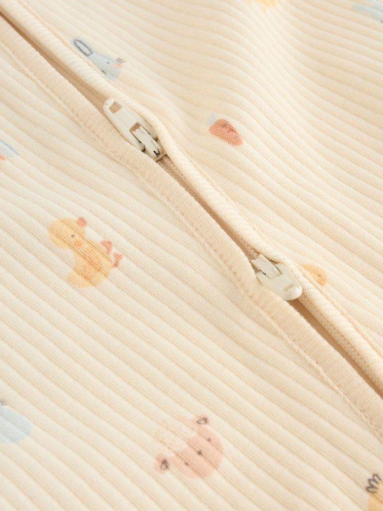 Neutral My First Easter Two Way Zip Baby Sleepsuit (0-18mths)