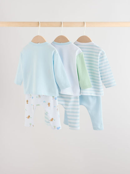 Blue Safari Baby Top & Leggings 6 Piece Set