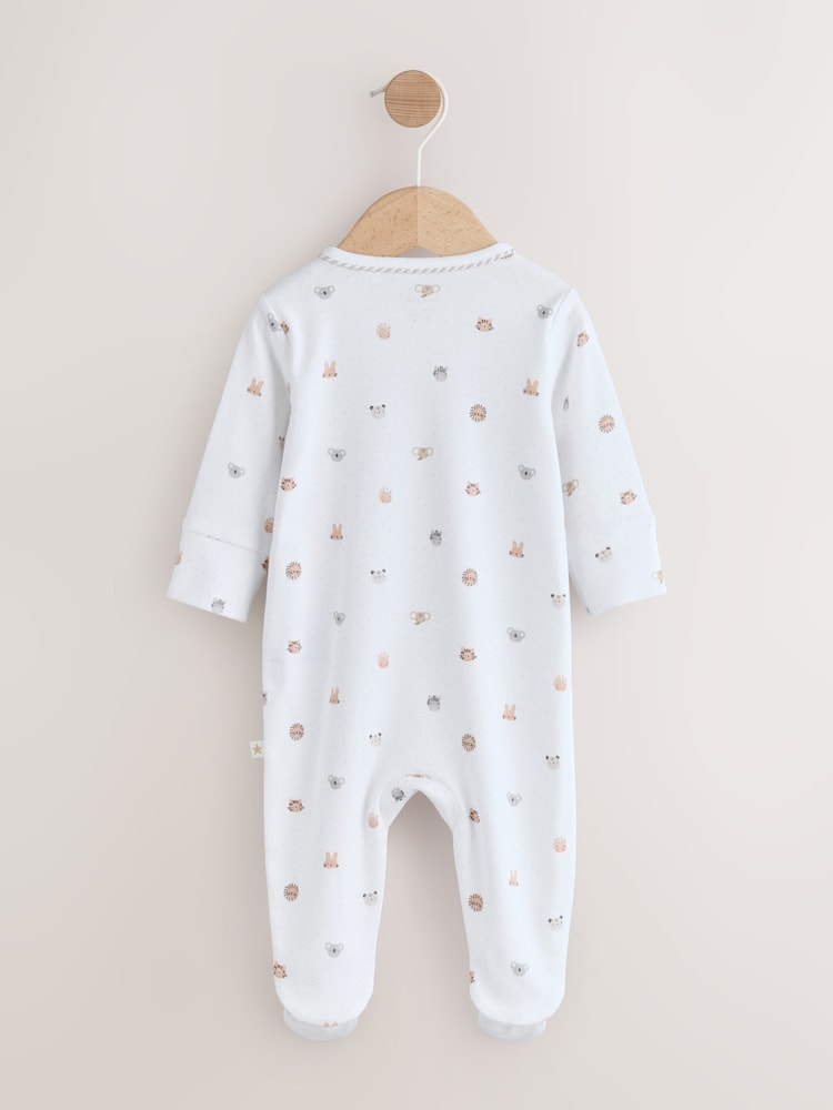 White Born in 2026 Baby Sleepsuit & Hat Set (0-9mths)