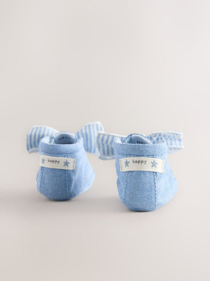 Blue Baby Floral Print Boots (0-18mths)