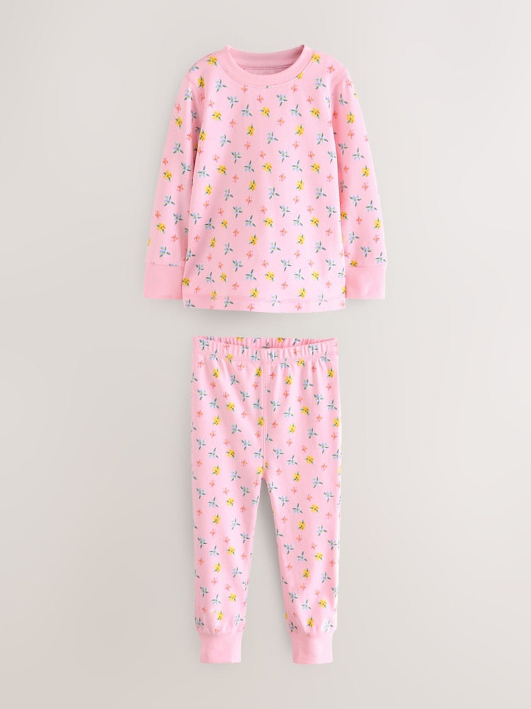 Pink/Blue Snuggle Pyjamas 3 Pack (9mths-16yrs)
