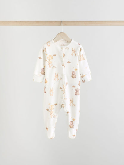 Neutral Bear Character Sleepsuits 5 Pack (0mths-2yrs)