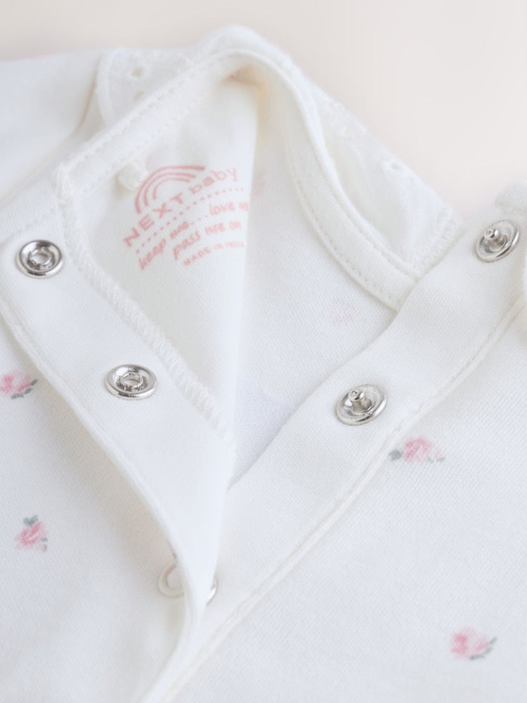 White Little Sister Family Baby Sleepsuit (0-2yrs)