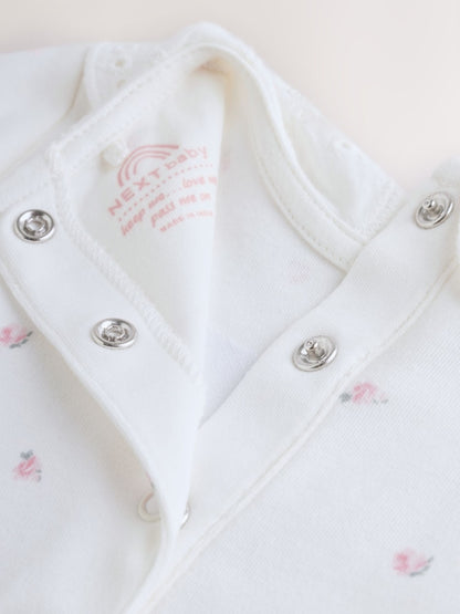 White Little Sister Family Baby Sleepsuit (0-2yrs)