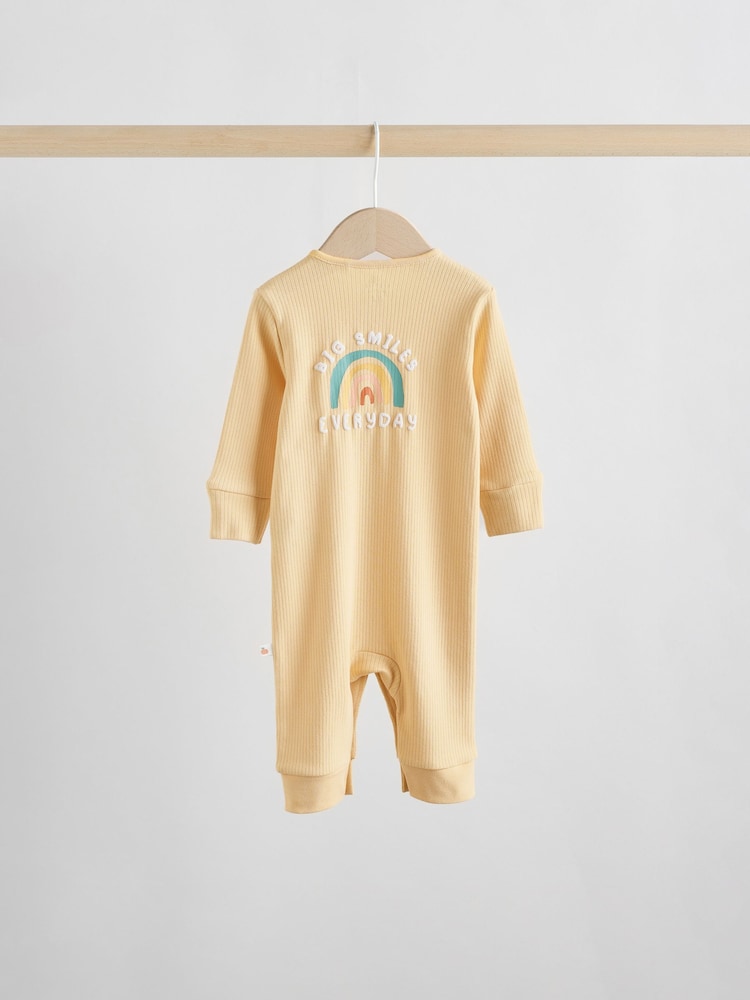 Yellow Baby Footless Character Sleepsuits 3 Pack (0mths-3yrs)