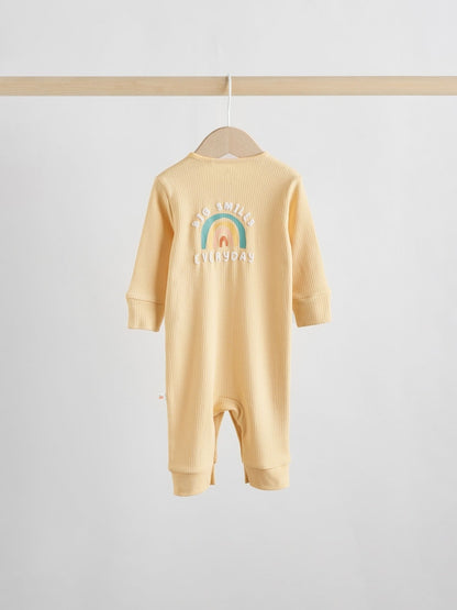 Yellow Baby Footless Character Sleepsuits 3 Pack (0mths-3yrs)