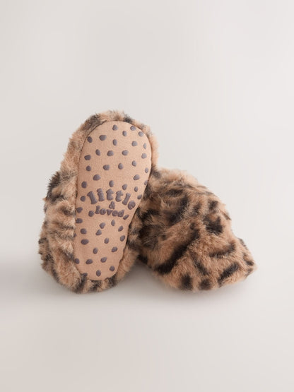 Animal Tan Brown Baby Cosy Touch Fasten Boots (0-18mths)