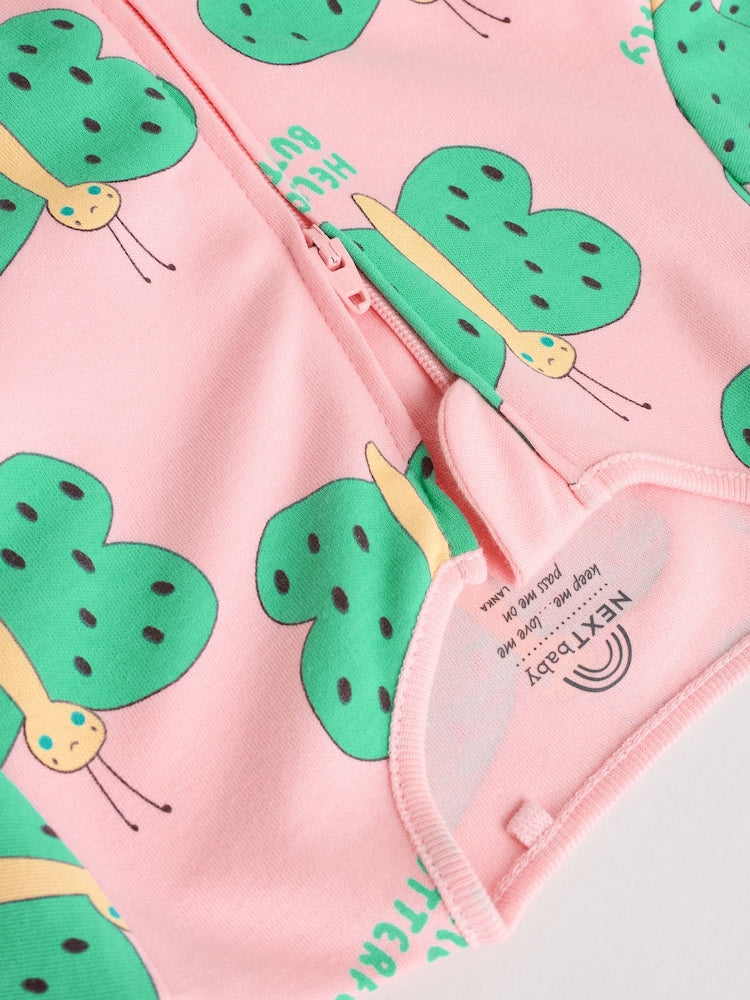 Bright Two Way Zip Sleepsuits 3 Pack (0-2yrs)