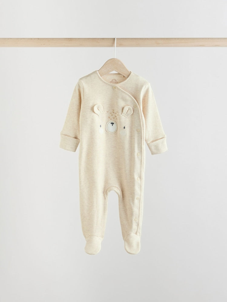 Neutral Bear Character Sleepsuits 5 Pack (0mths-2yrs)