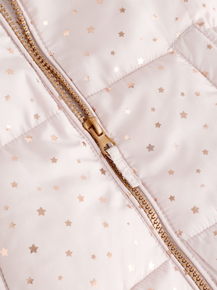 Pale Pink Print Shower Resistant Snowsuit (3mths-7yrs)