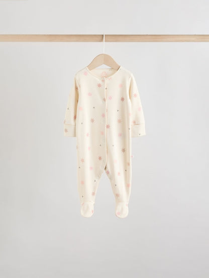 Pink 7 Pack Baby Sleepsuits (0mths-3yrs)