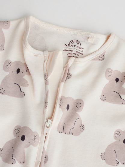 Mint Green Two Way Zip Baby Footless Sleepsuits 3 Pack (0mths-3yrs)