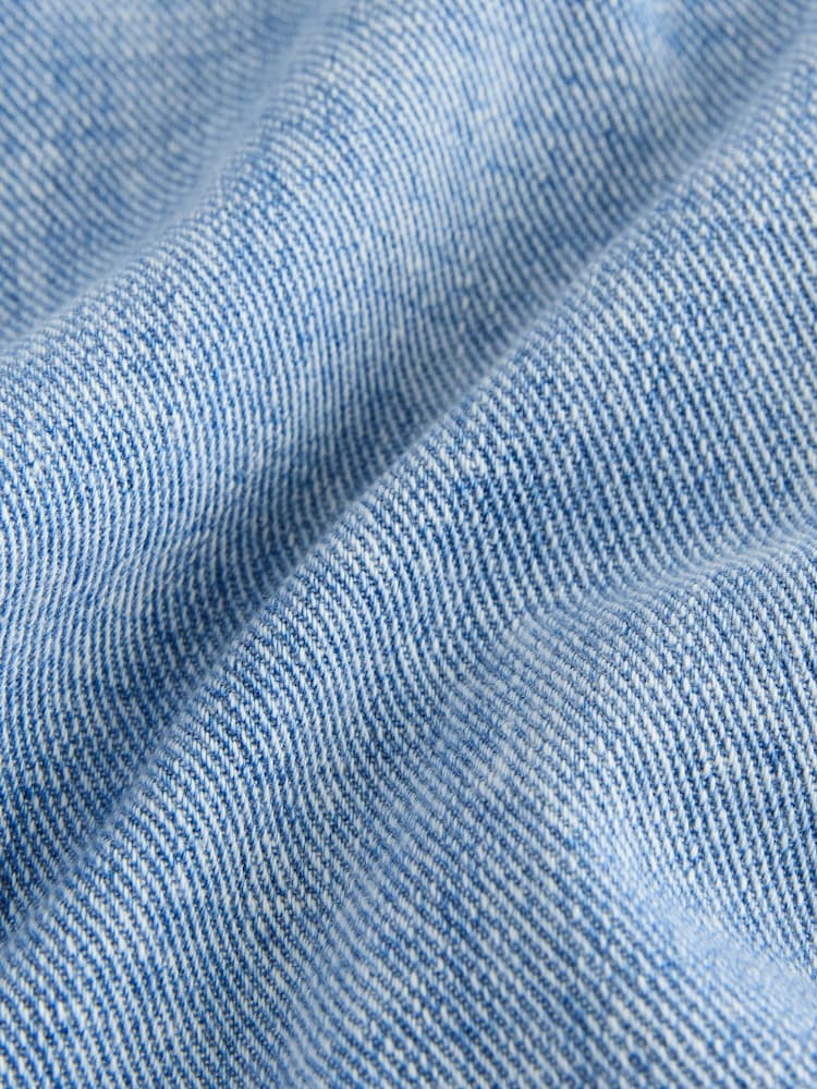 Mid Blue Denim Hooded Overshirt (3mths-7yrs)