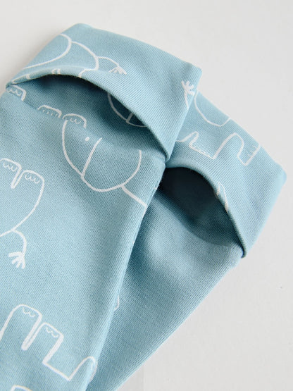 Blue Baby Linear Elephant Sleepsuits 3 Pack (0-2yrs)