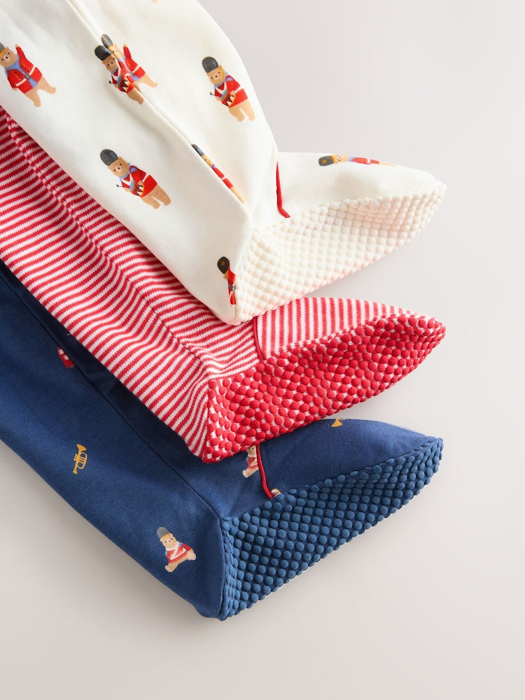 Red Bear Baby Sleepsuits 3 Pack (0-2yrs)