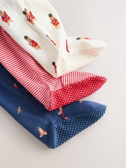 Red Bear Baby Sleepsuits 3 Pack (0-2yrs)