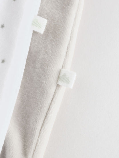 Grey Velour Two Way Zip Baby Sleepsuits 2 Pack (0-2yrs)